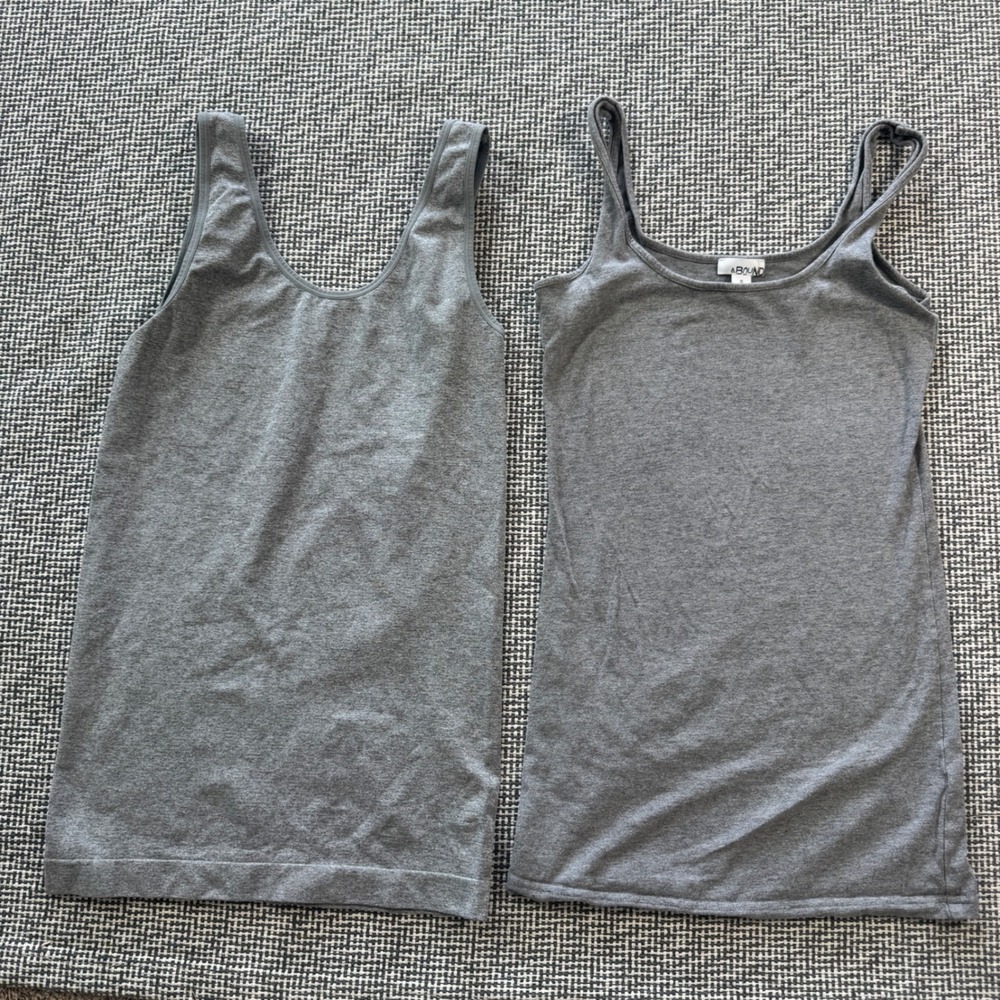 Abound & Reebok Womens Gray Tank Top Bundle Size Small 2 Pack Activewear